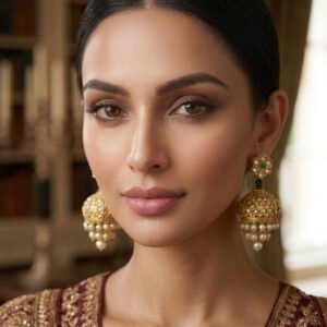 Kundan Jhumkas
