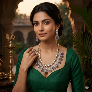 doublet stone necklace | glorious jewels