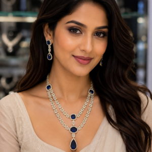 Ad Navy Blue Necklace