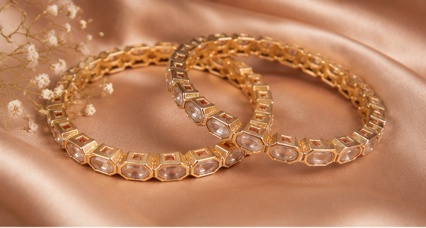 Uncut Kundan Bangles - Image 4