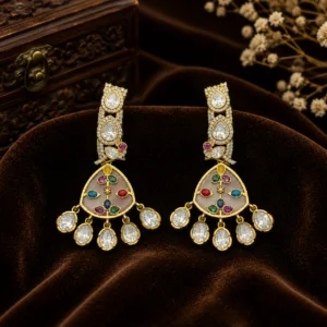 Mop Kundan Earrings