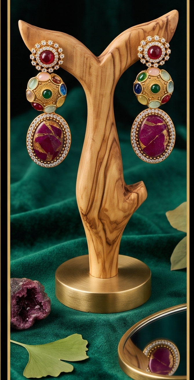 Doublet Stone Earrings
