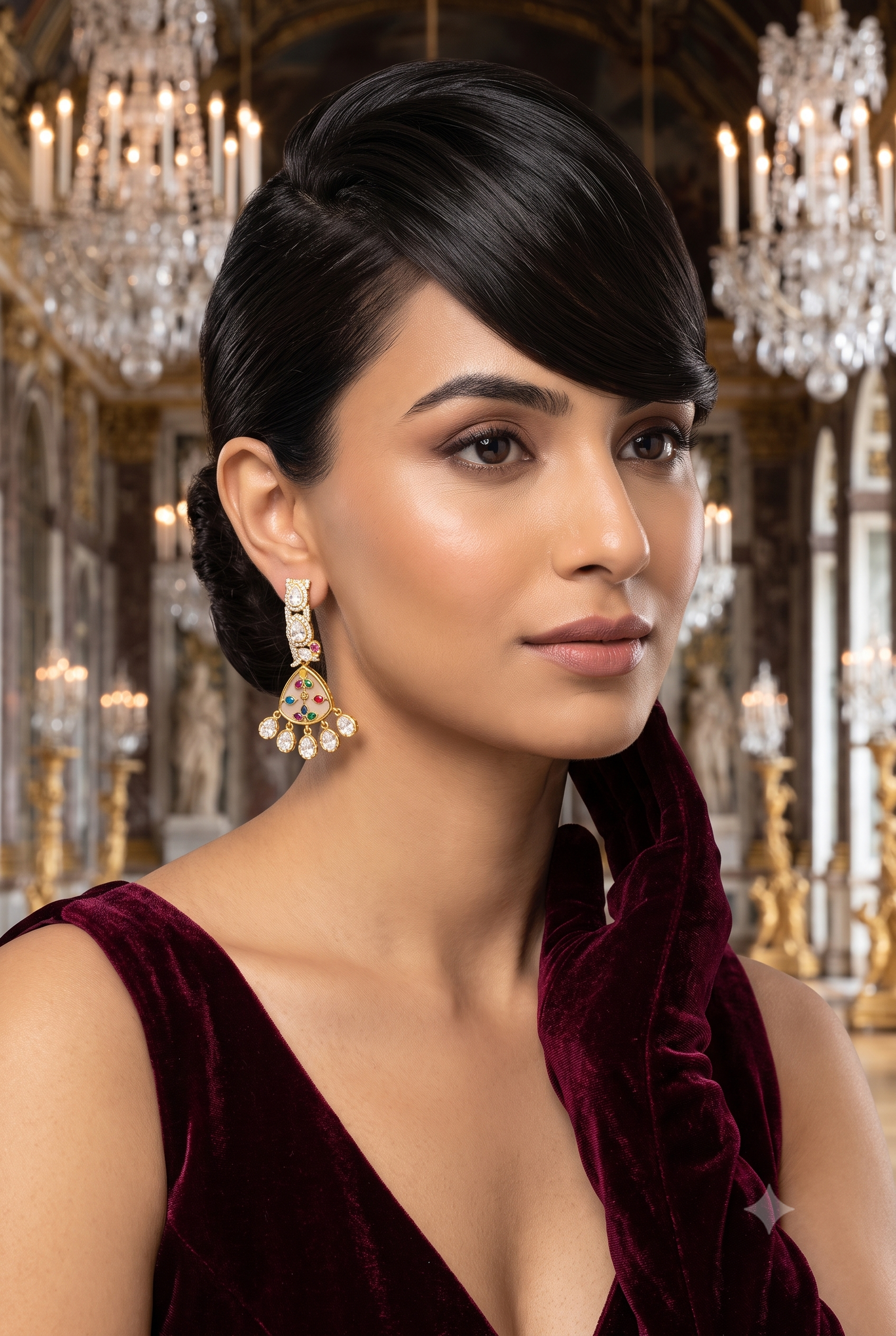 Mop Kundan Earrings - Image 3